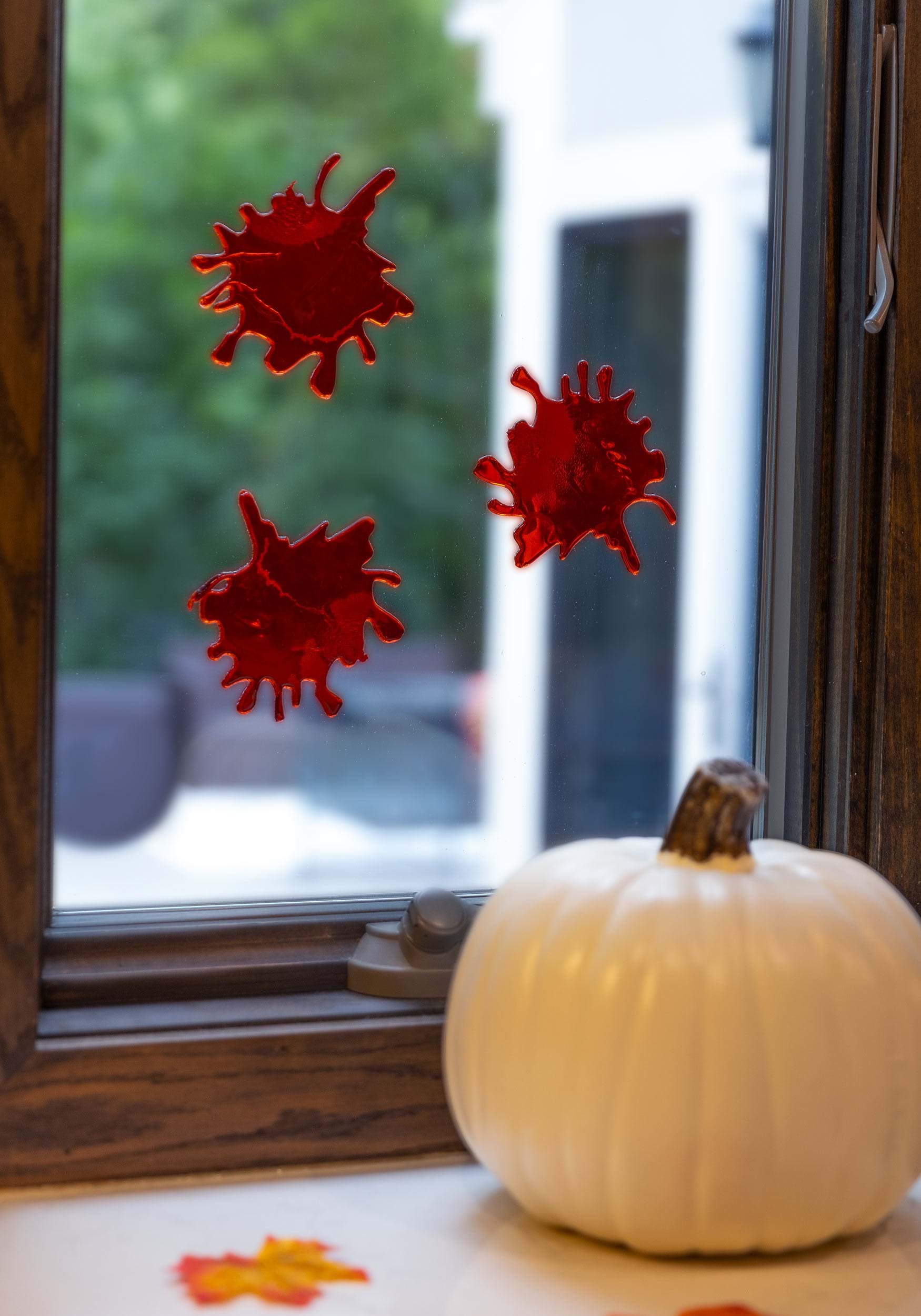 Static Window Clings Red Blood Spatters Beware Halloween New 