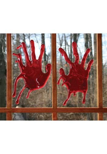 18-Inch Window Cling Bloody Hand Print Decoration | Window and Wall Decorations