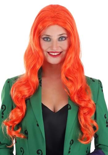 Women's Long Wavy Orange Wig