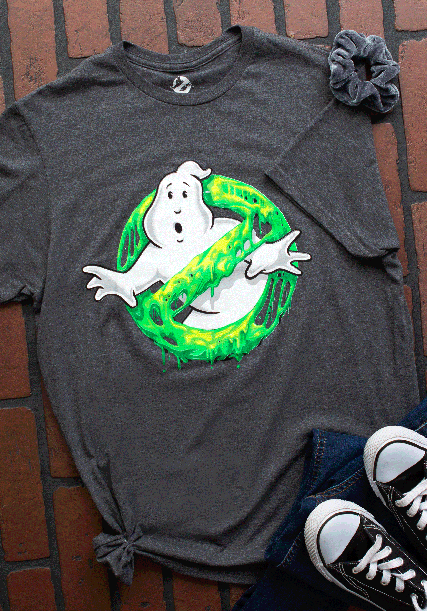 Logotipo de Ghostbusters Slimy Glow in the Dark Adult Camis Multicolor