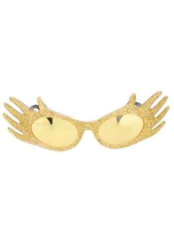 Gold Glitter Hands Glasses