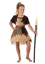 Kids Cavegirl Dress Costume Alt 1