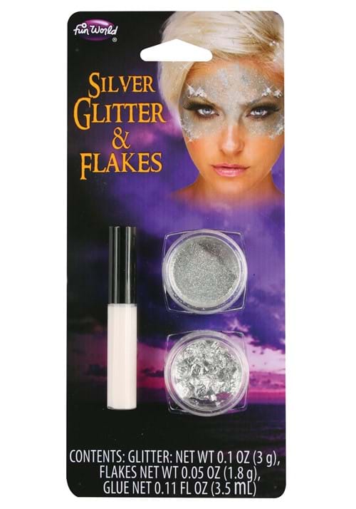 Silver Flakes and Glitter Makeup Kit