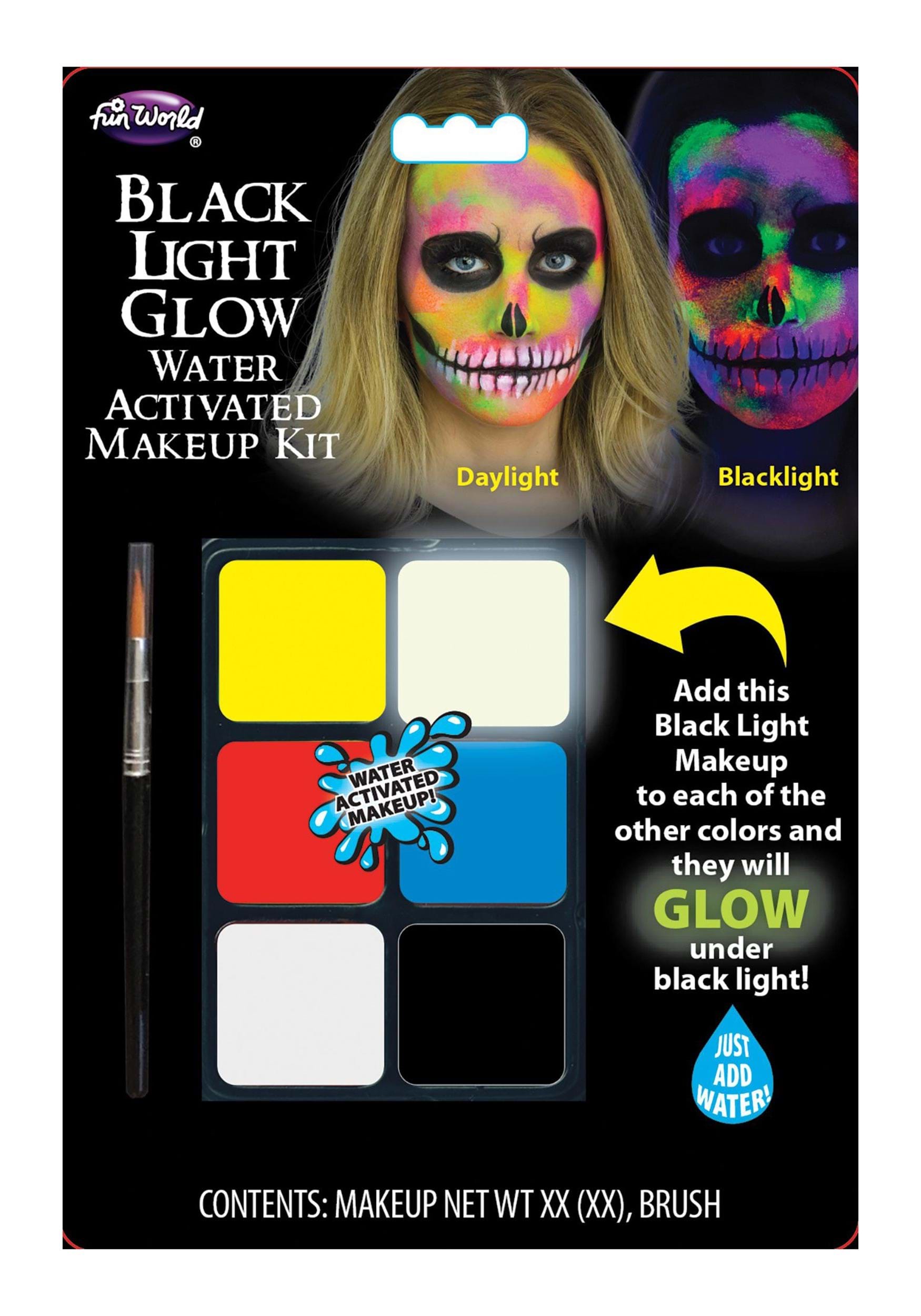 Accesorio de kit de maquillaje de luz negra Multicolor