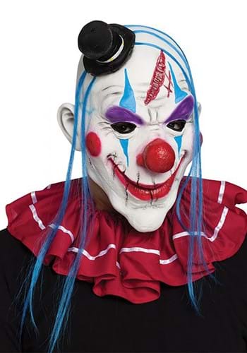 Red and Blue Evil Clown Adult Mask update