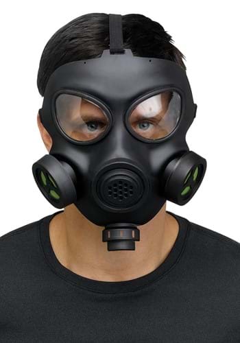 Adult Costume Gas Mask with Toy Respirator