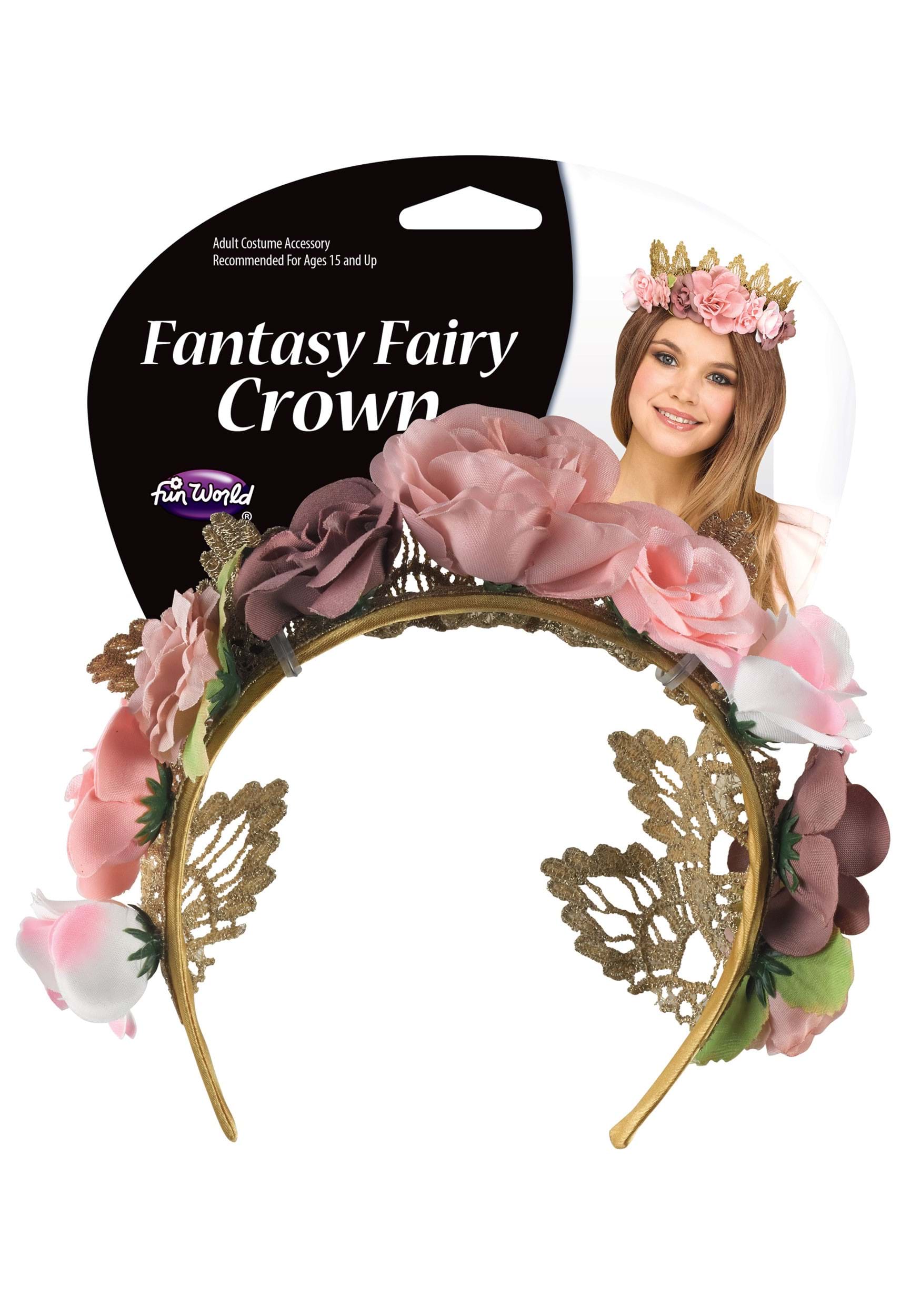 Rose Gold Floral Fairy Crown