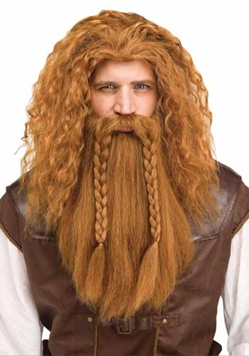 Brown Viking Adult Wig and Beard Set