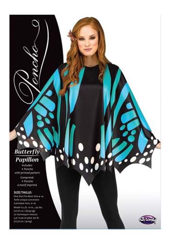 Teal Butterfly Women's Poncho | Costume Ponchos
