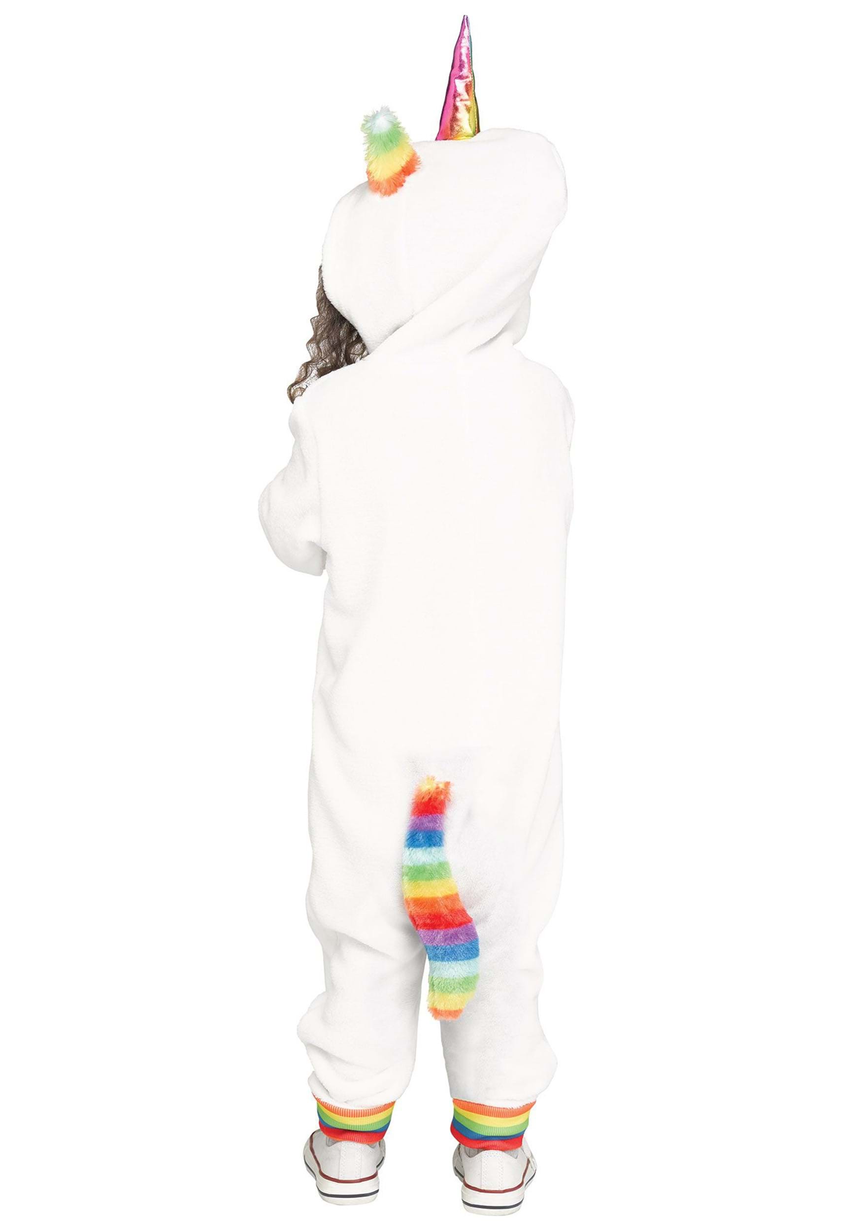 Rainbow Unicorn Girls Toddler Fairytale Fantasy Hooded Halloween Costume