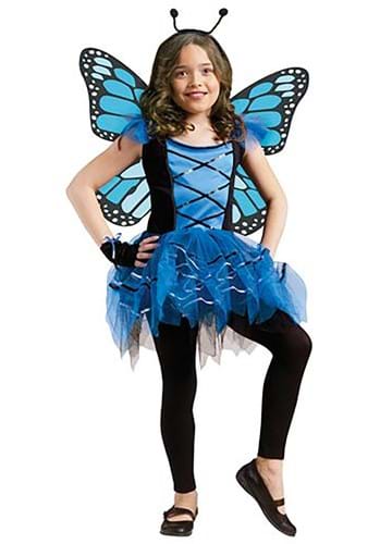 Girls Blue Butterfly Costume