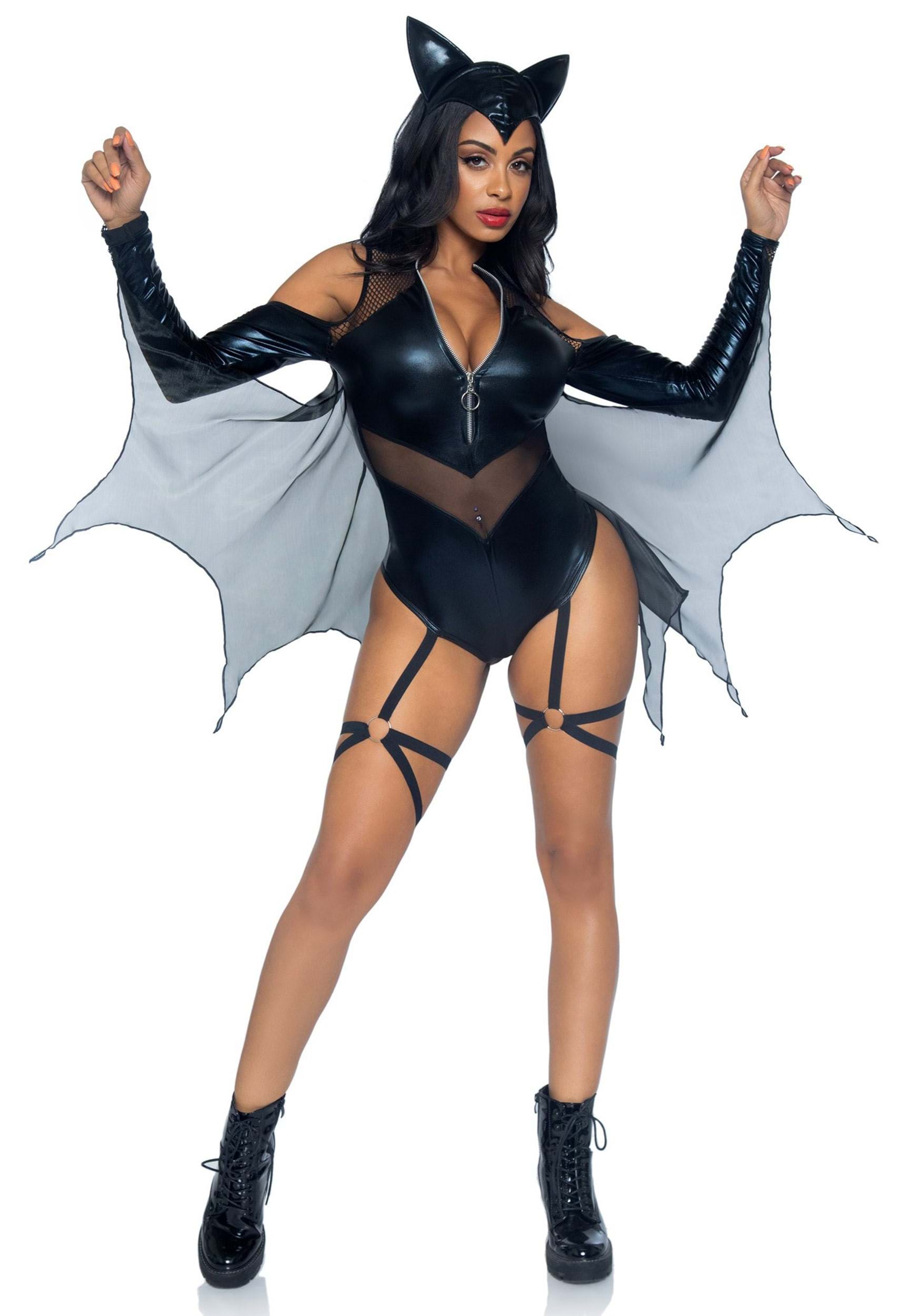 Disfraz de murciélago de medianoche sexy para mujeres Multicolor