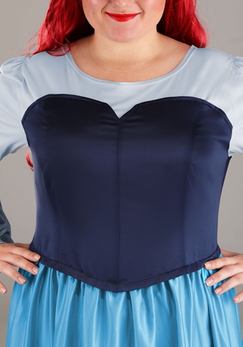 Plus Size Women's The Little Mermaid Ariel Blue Dress Costume
