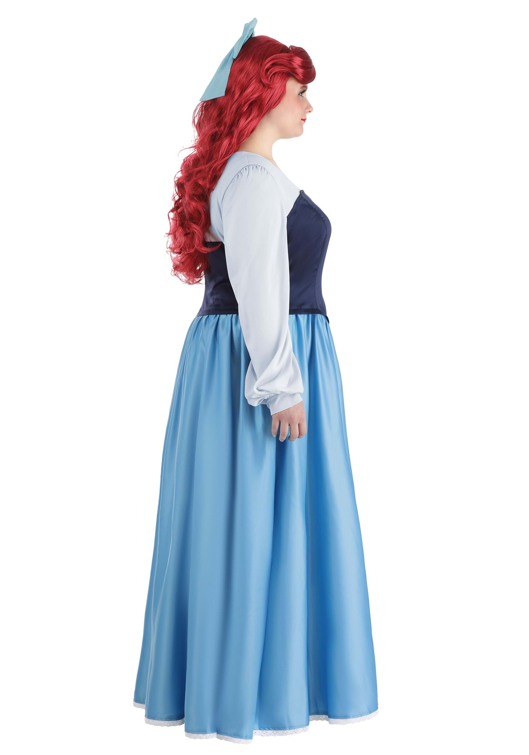 The Little Mermaid Ariel Blue Dress Costume For Women Clothing, Shoes