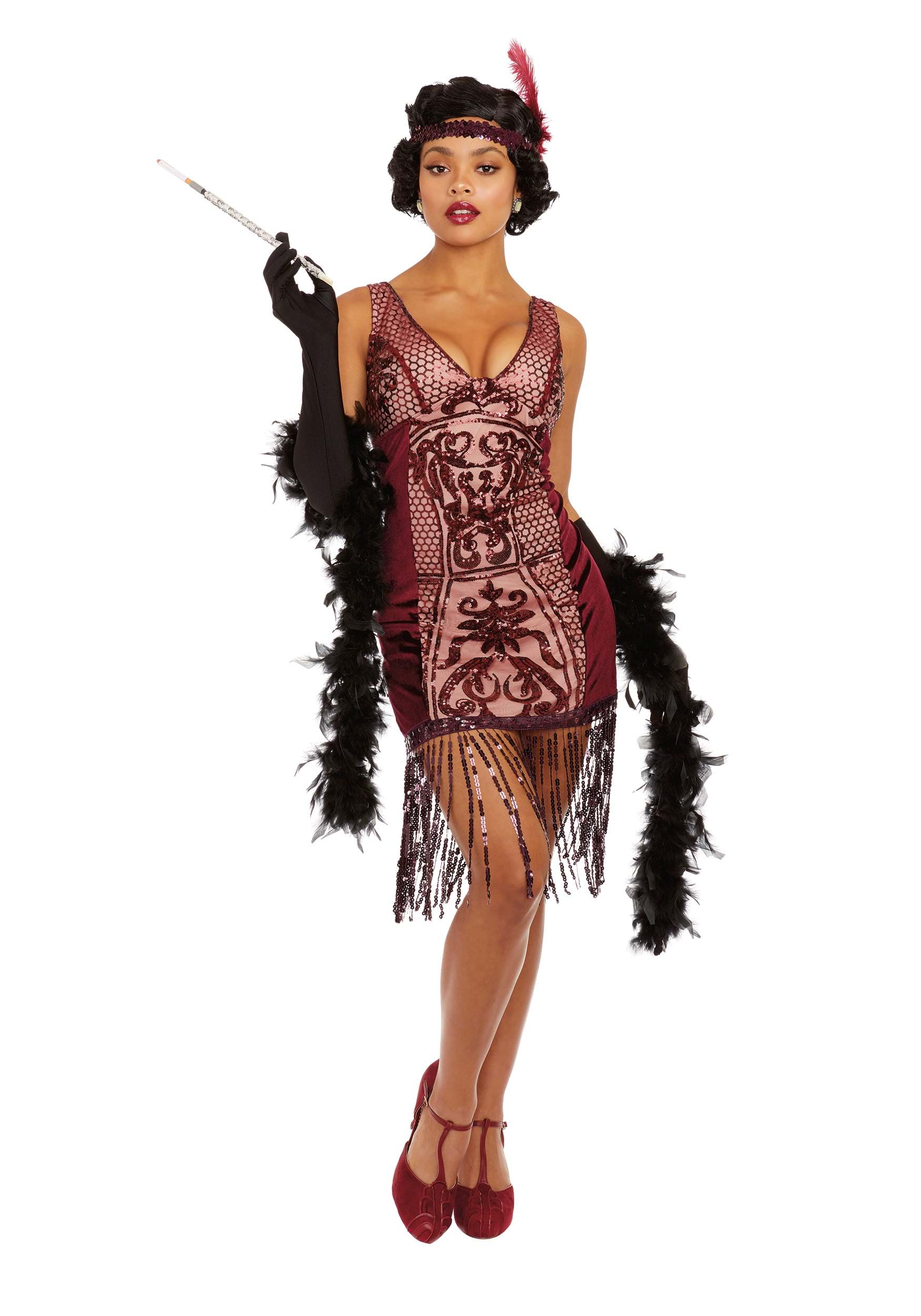Photos - Fancy Dress Dreamgirl Women's Adult Red Va-Va Voom Flapper Costume