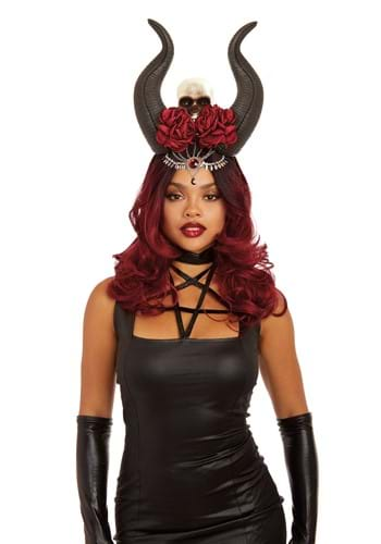 2 Corni Regina, Malefica Costume Evil Headband Black Devil Copricapo Donne  Cosplay Accessori Per Mardi Gras Masquerade Party Photo Props