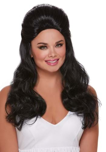 Womens Black Bouffant