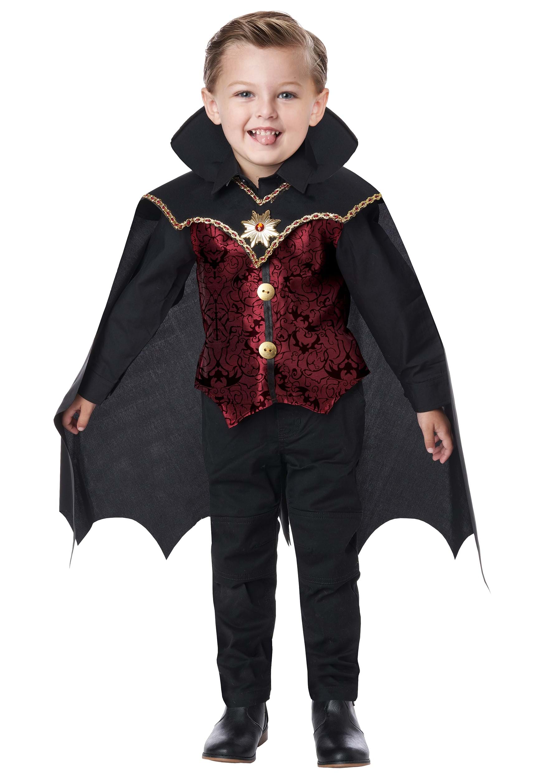 Disfraz de vampiro elegante para niños pequeños Multicolor
