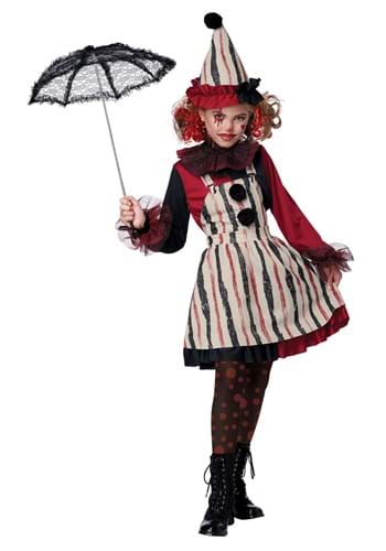 Girl's Clever Clown Child Costume