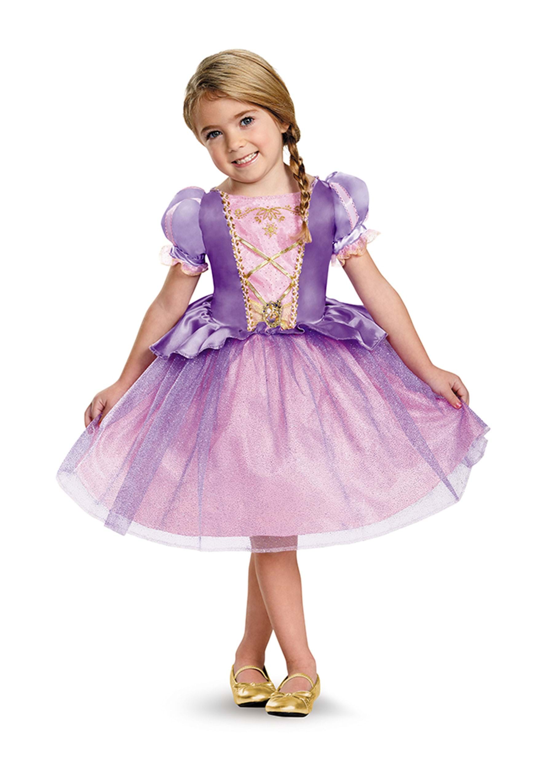 Disfraz clásico de rapunzel enredado para niños pequeños Multicolor