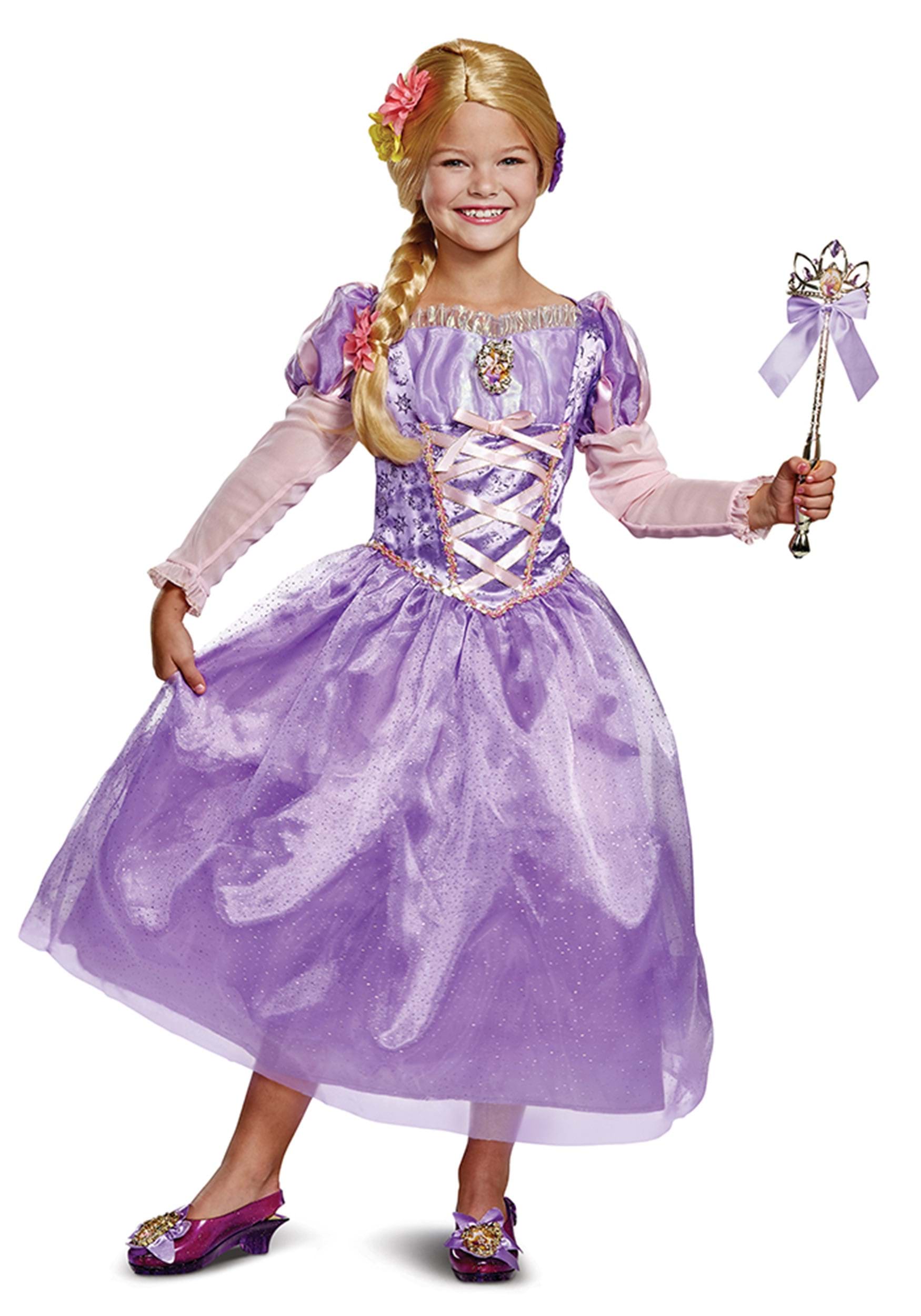Disfraz de lujo de rapunzel enredado para niños Multicolor