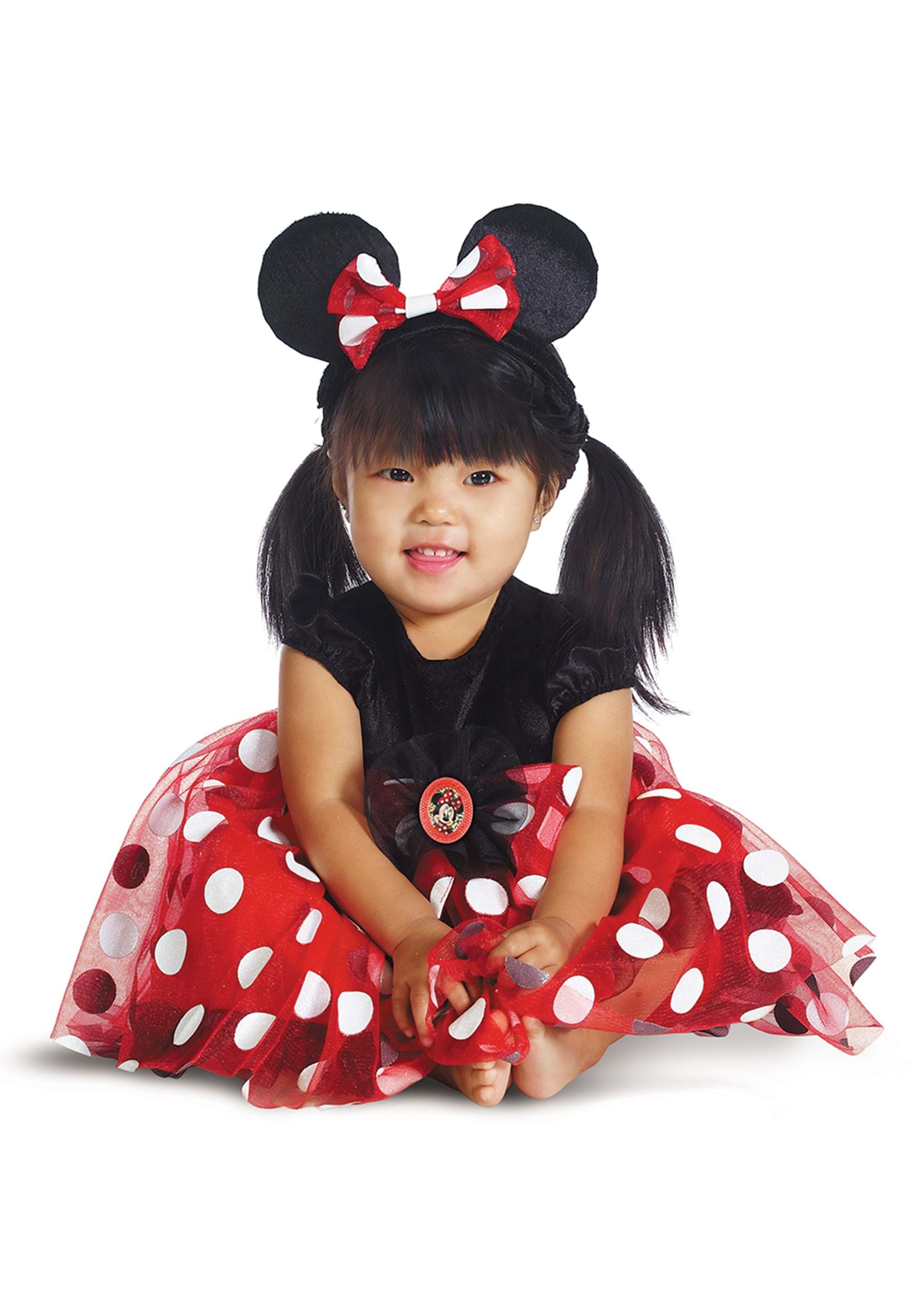 Disfraz de lujo de Minnie Mouse Red para bebés Multicolor