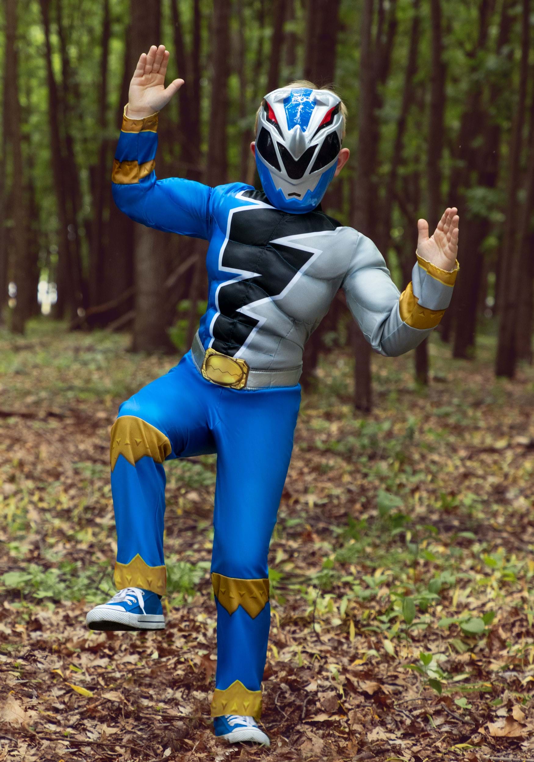 Disfraz de Power Rangers Dino Fury Blue Ranger para niños Multicolor
