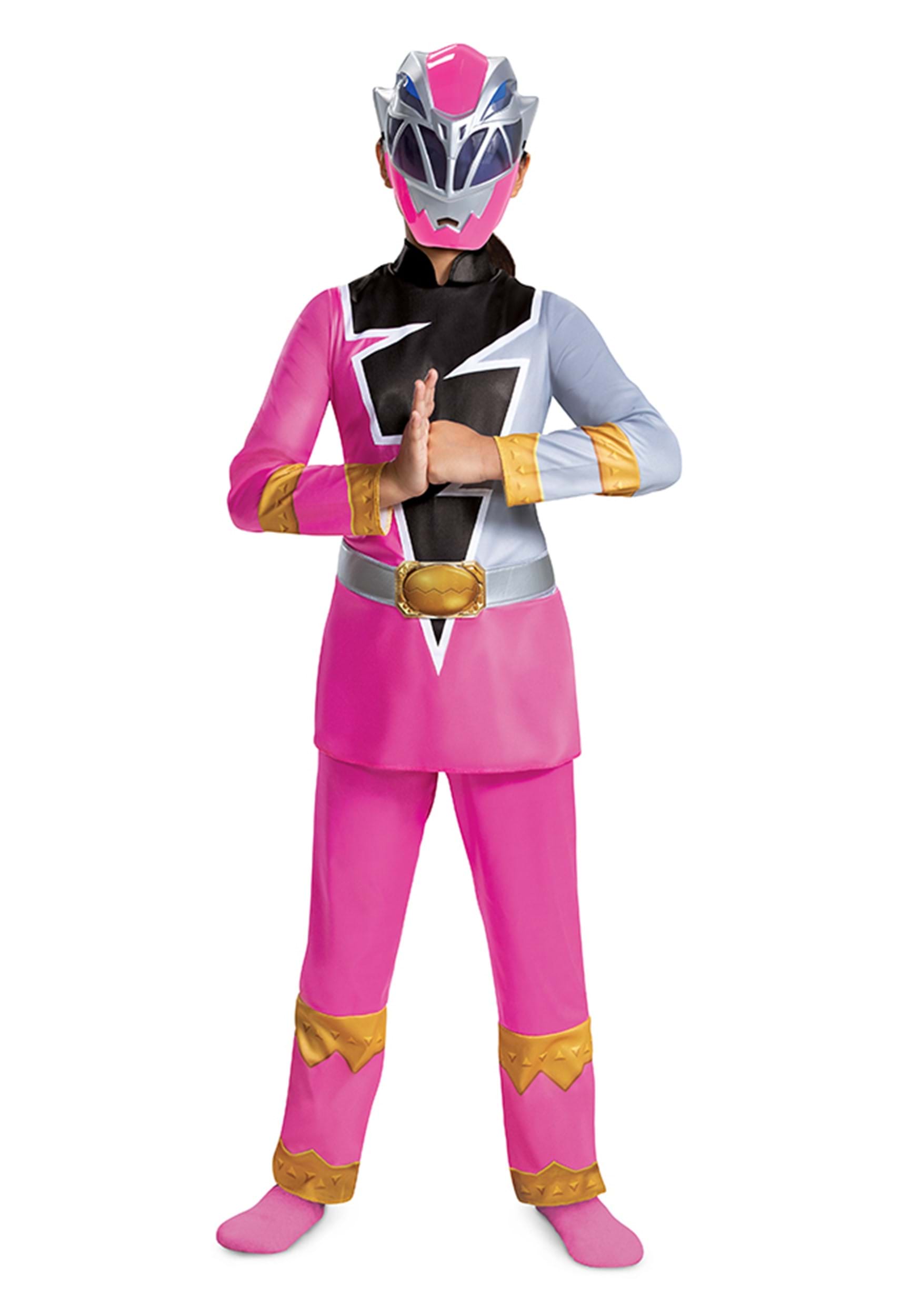 Photos - Fancy Dress Power Disguise  Rangers Dino Fury Pink Ranger Kid's Costume Black/Pink& 
