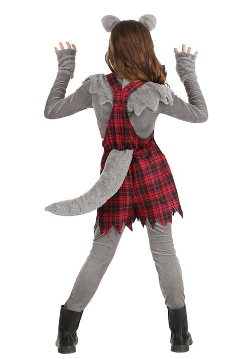 Plaid Werewolf Girl's Costume | Kid's Animal Costumes