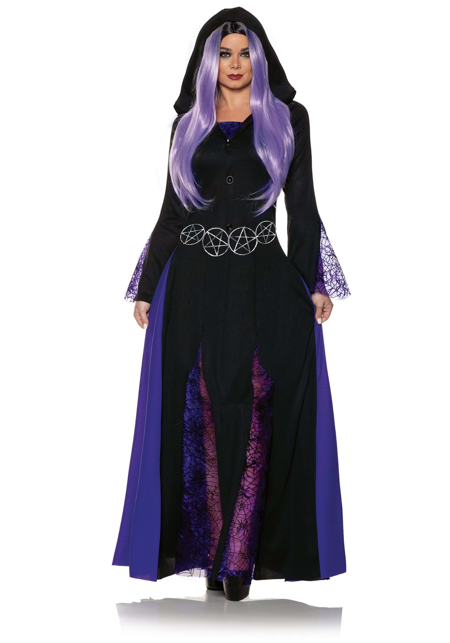 Disfraz de mujeres adultas de bruja mística Multicolor