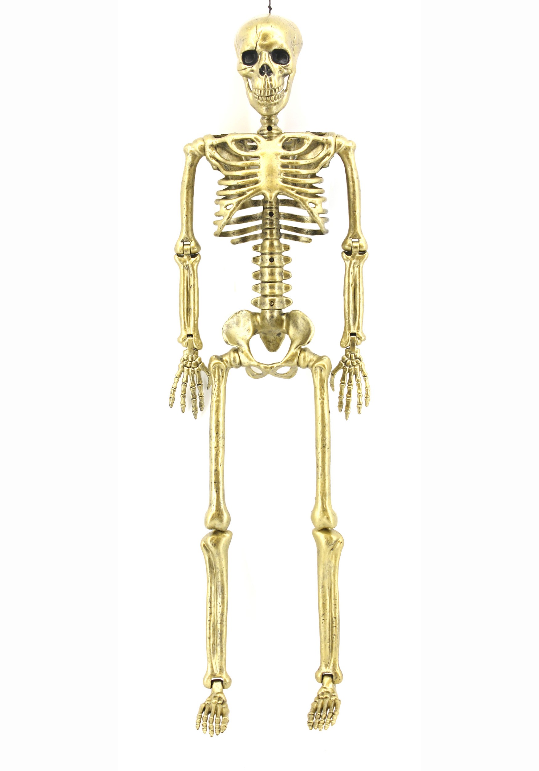 24-Inch Poseable Gold Skeleton Decoration | Small Decorations