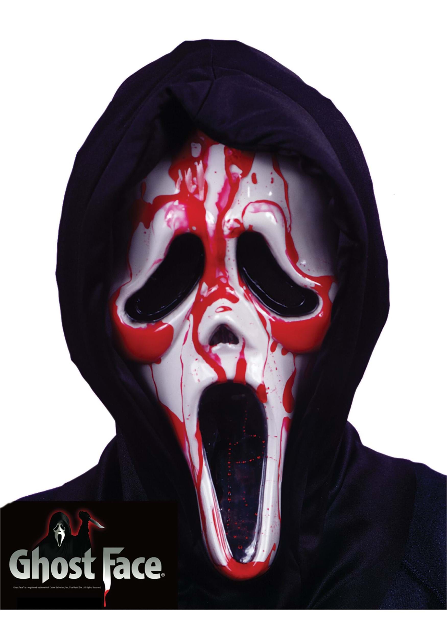 Ghost Face Bleeding Mask For Adults