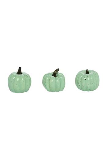 4-Inch Set of Three Speckle Mint Pumpkins Decoration | Pumpkin Decorations