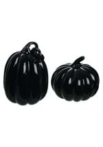 Set of Black Glass Pumpkins
