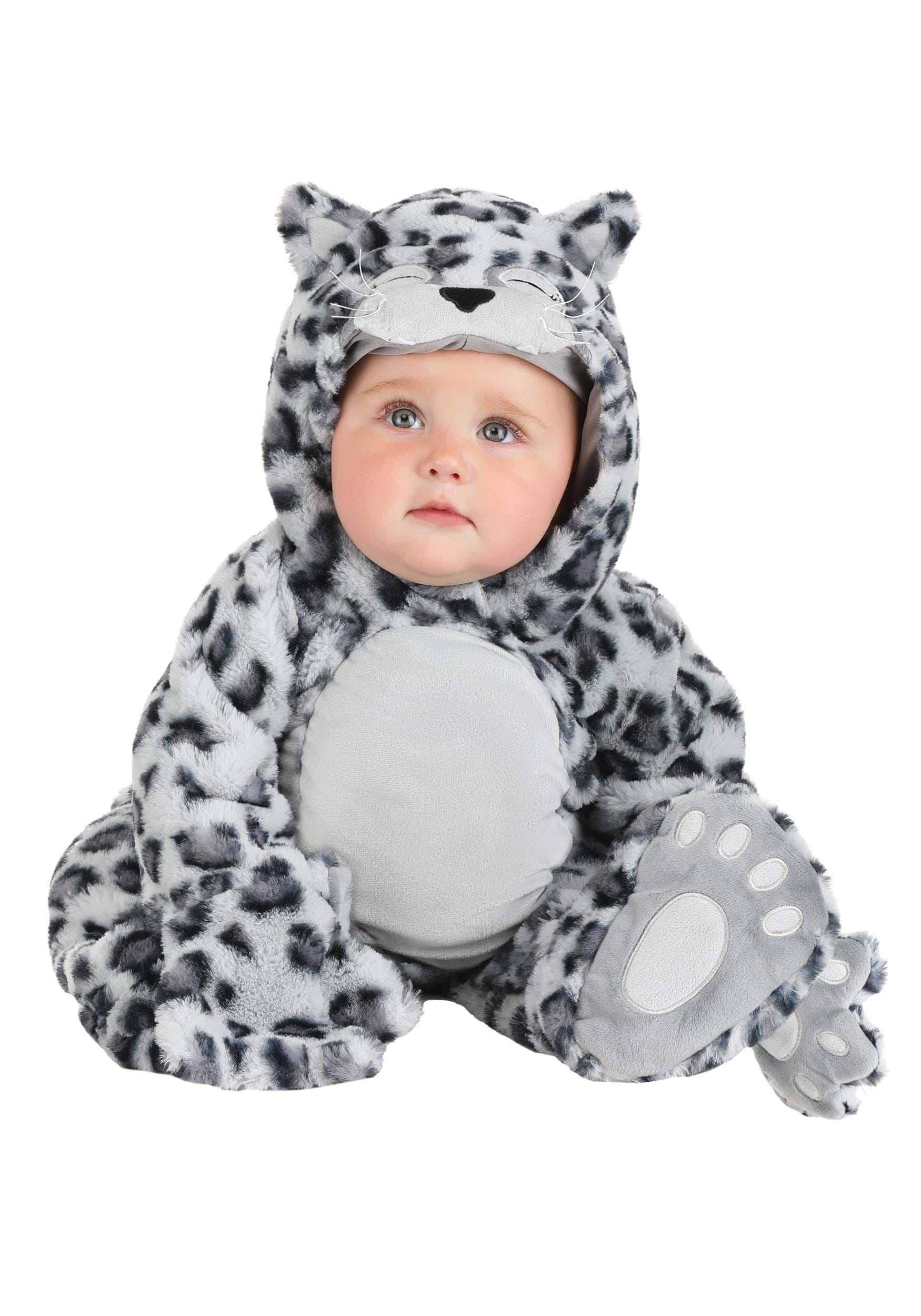 Photos - Fancy Dress Leopard FUN Costumes Snow  Infant Costume Black/Gray 