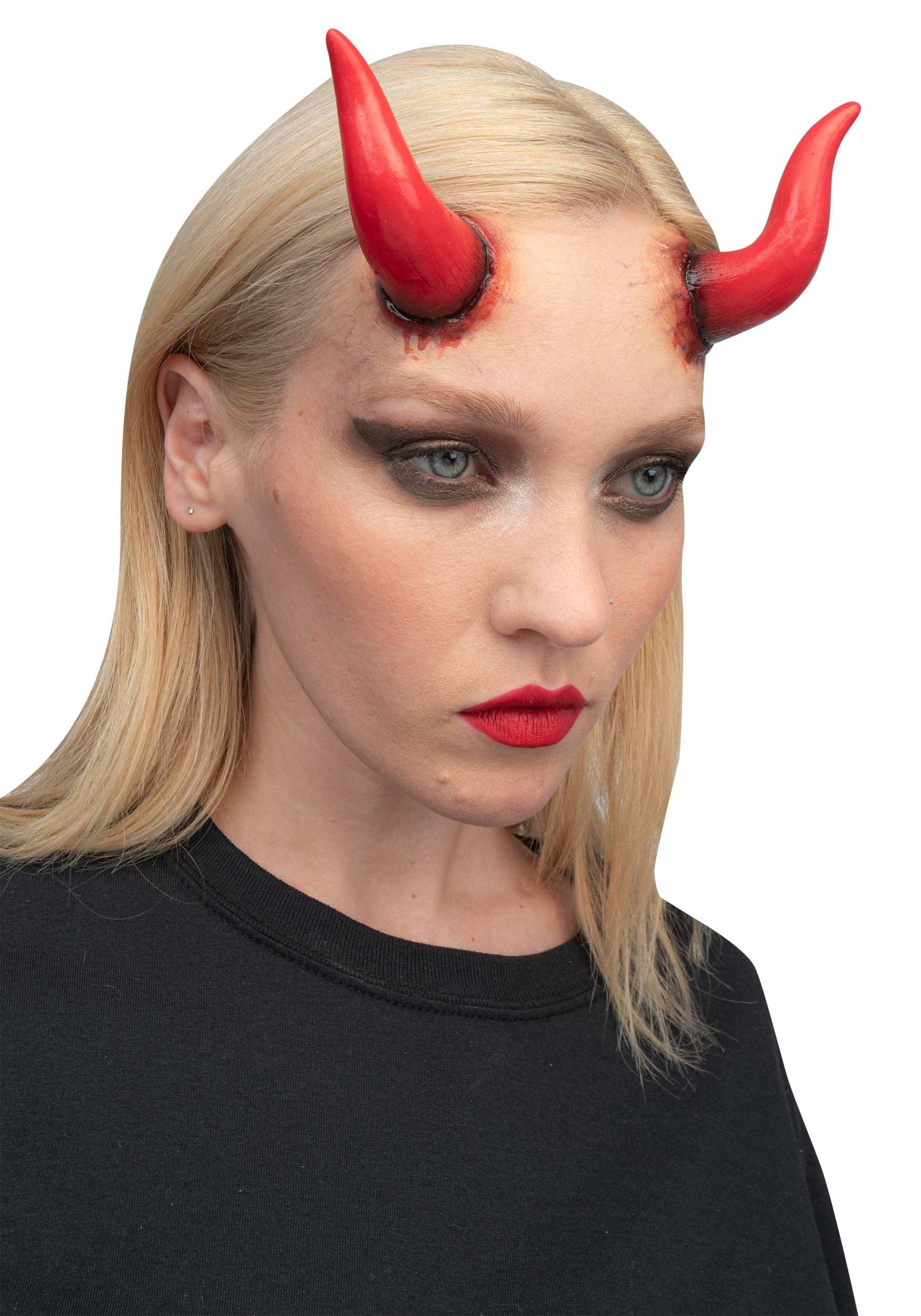 Red Devil Horns Applique Costume