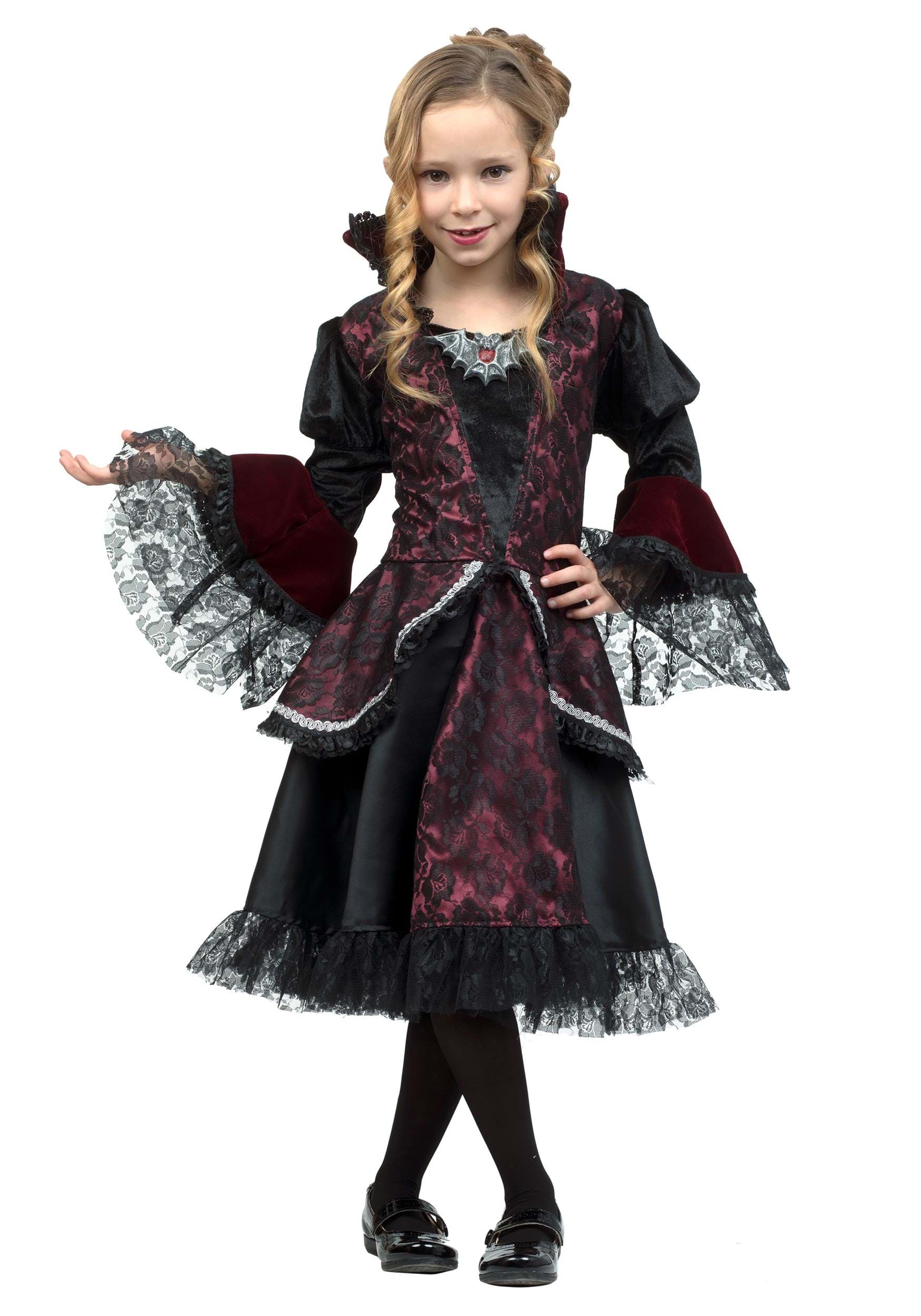 Disfraz de vampiro victoriano para niñas Multicolor
