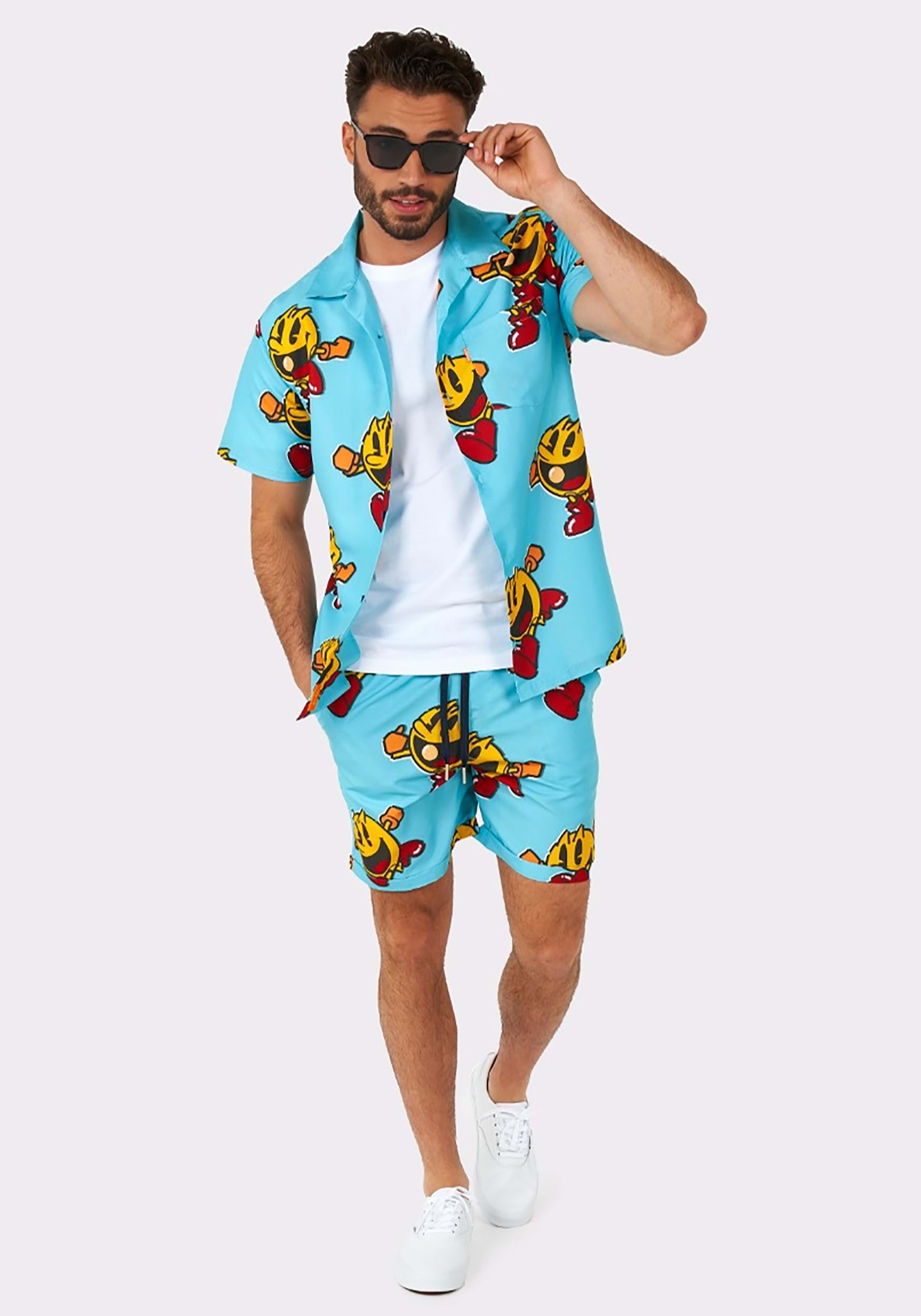 Pac-man Waka Waka traje de baño y camisa para hombres Multicolor Colombia