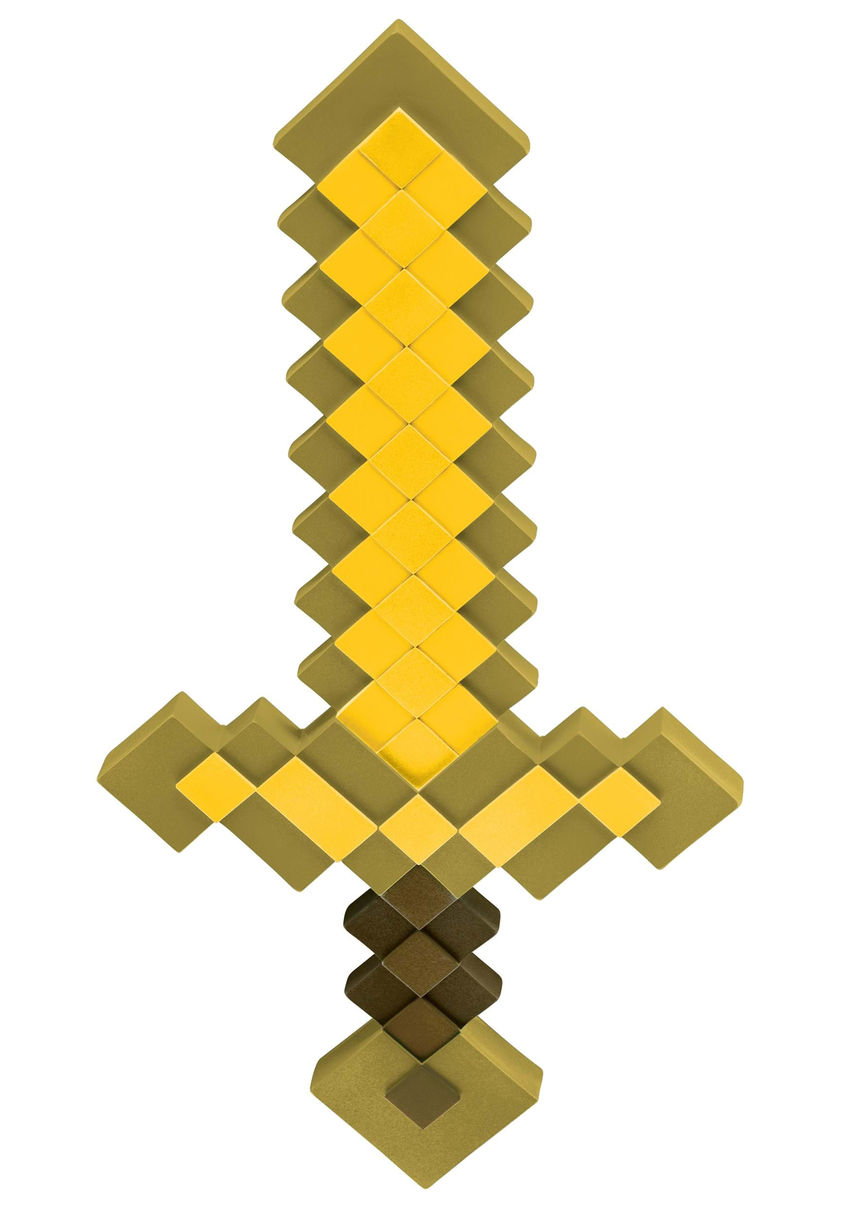 Photos - Fancy Dress Sword Disguise Minecraft Gold  Costume Accessory Orange/Green 