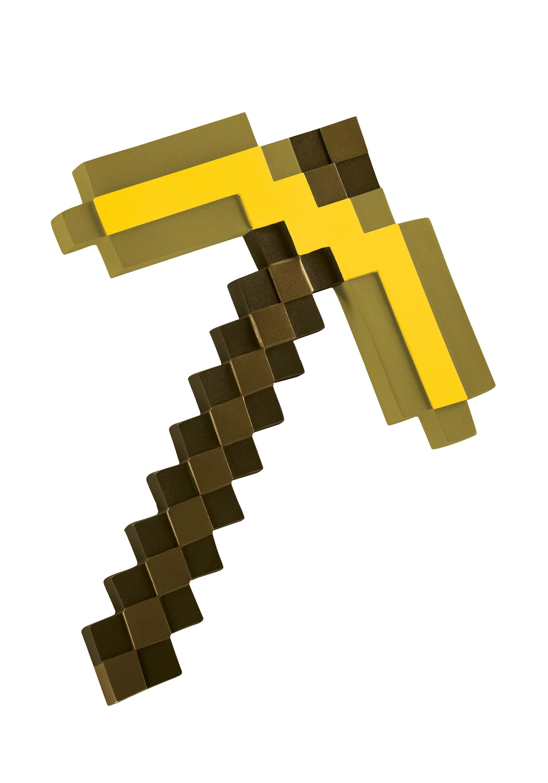 Accesorio de herramienta Gold Minecraft Pickaxe Multicolor