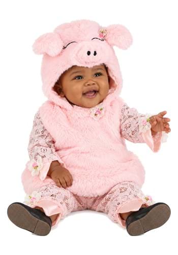 Girls Infant Lace Pig Costume New Main