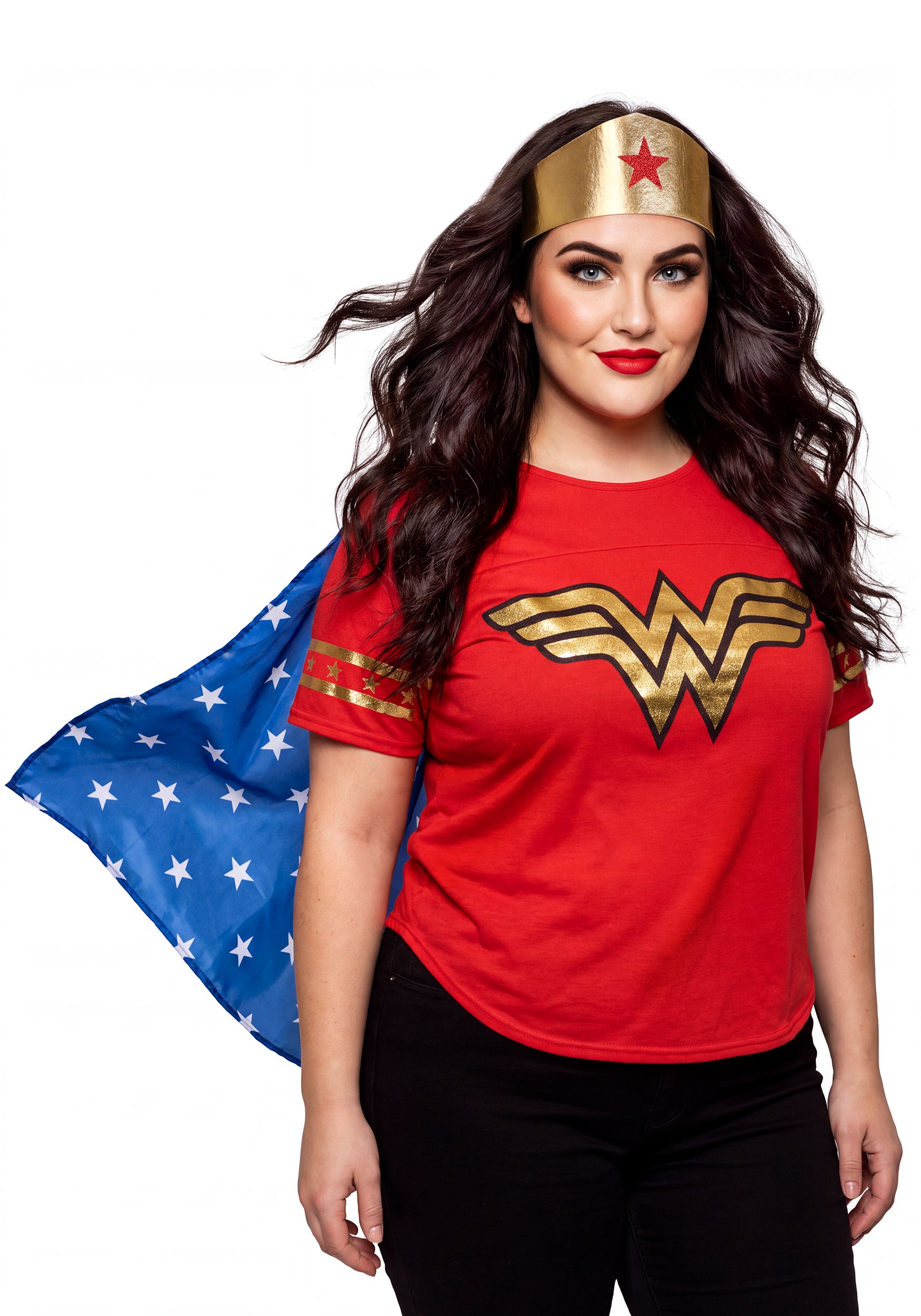 Plus Size Casual Wonder Woman Costume for Women