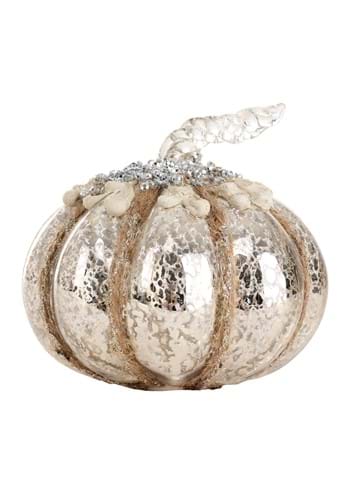 4 Inch Glittered Mercury Glass Pumpkin Decoration