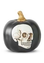 8.5" Black Pumpkin w/Embossed Skull Alt 1