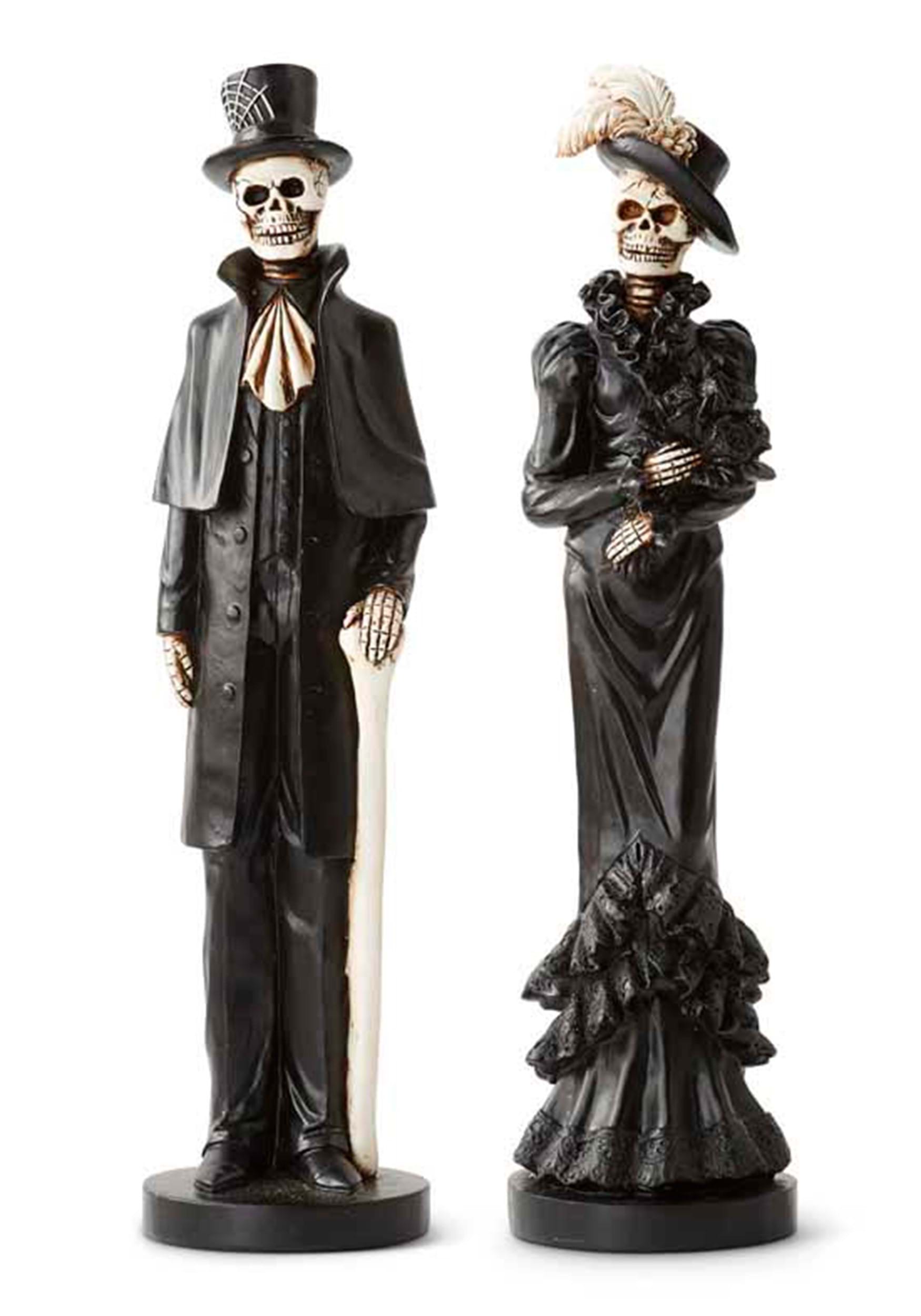 Photos - Other interior and decor K&K Interiors Skeleton Figurines Set Black/Brown 