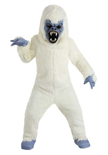 BIGGYMONKEY™ Big Furry Giant White Yeti Mascot Costume