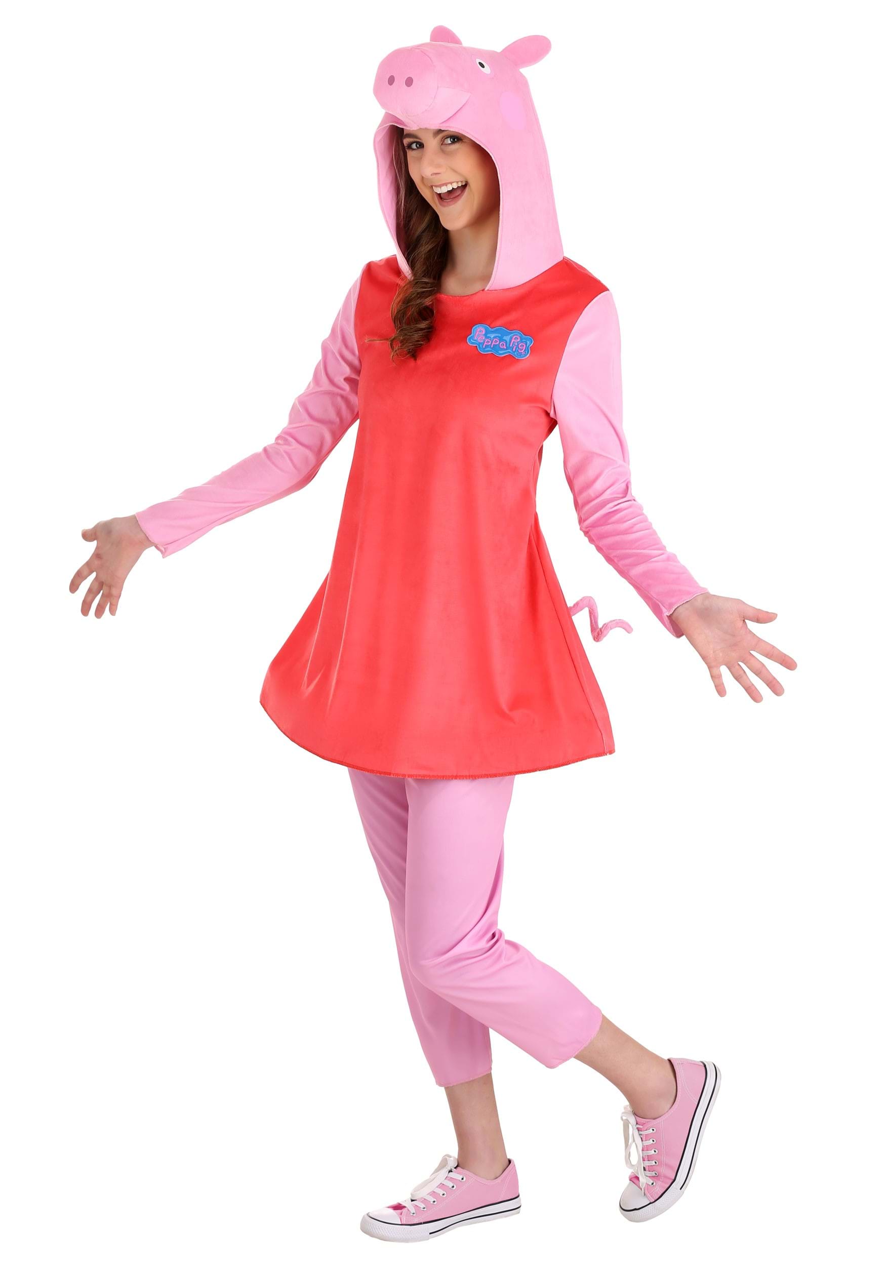 Photos - Fancy Dress Peppa Disguise Limited Women's  Pig Adult Deluxe Costume Pink/Red 