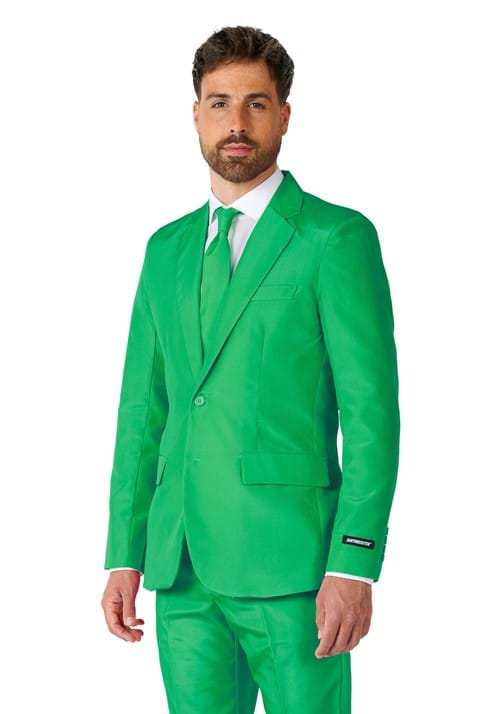 Suitmeister Mens Solid Green Suit