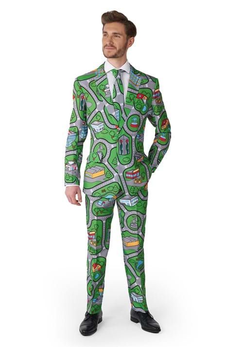 Suitmeister Mens Carpet City Green Suit