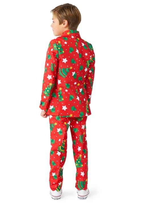 Boys Suitmeister Christmas Trees Stars Red